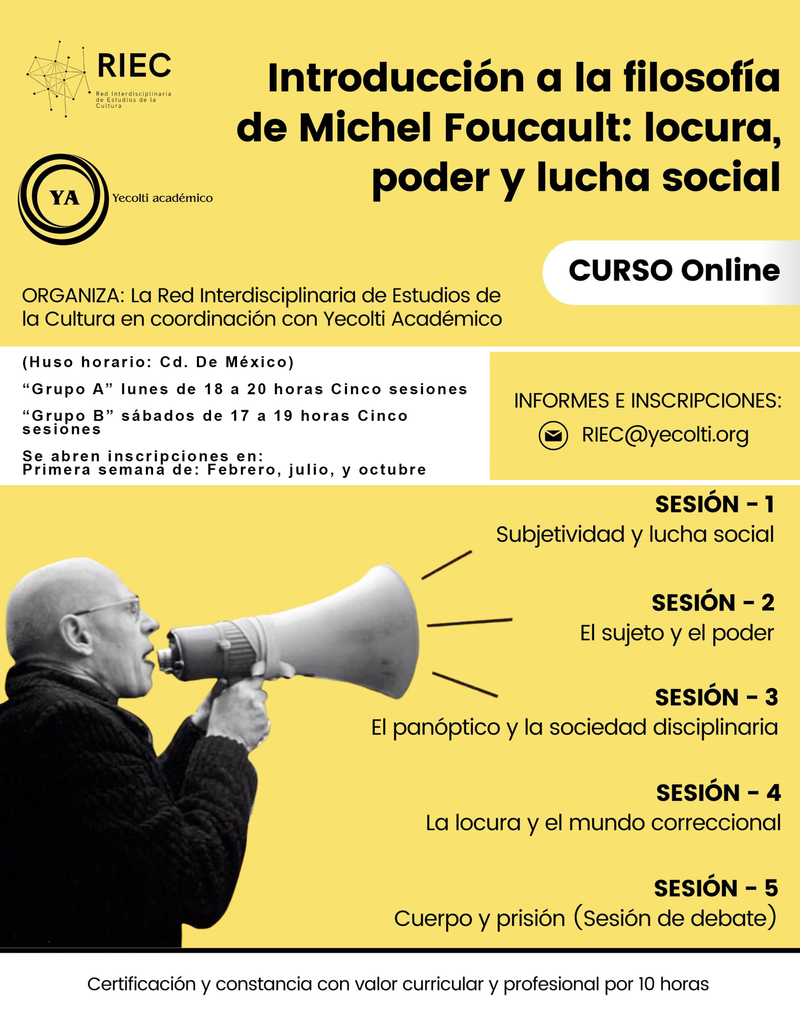 Seminario Online De la biopolítica a la psicopolítica: Encuentros entre Michel Foucault y Byung-Chul Han