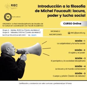 Curso Online Introducción a la Filosofía de Michel Foucault: locura, poder y lucha social.