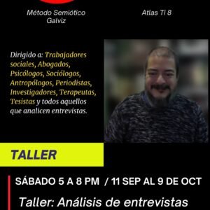 Curso online Análisis de entrevistas. Método GÁLVIZ con Inteligencia Artificial y Software Académico